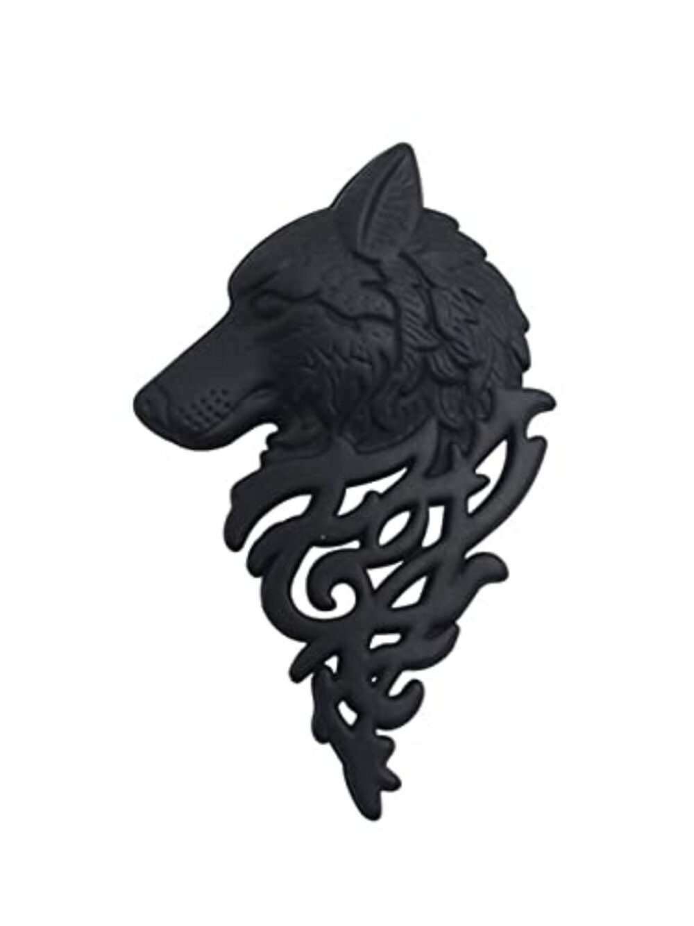 Vintage Bohemian Wolf Pin Brooch Fashion Animal Dire‎ Wolf Head Coyote Antique